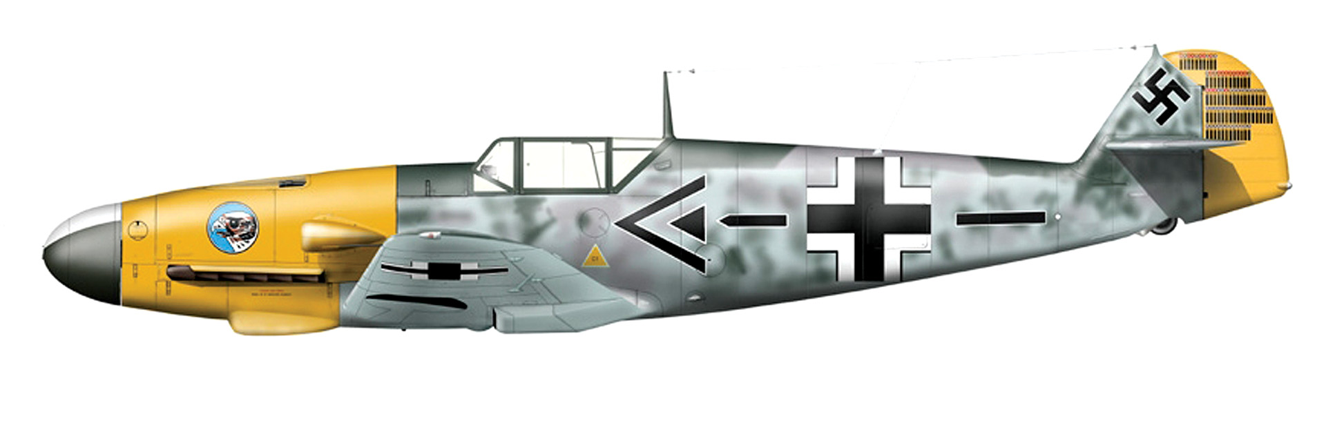 The Luftwaffe made frequent improvements to the Messerschmitt Bf 109 throughout World War II to ensure it could compete with Allied fighter aircraft.