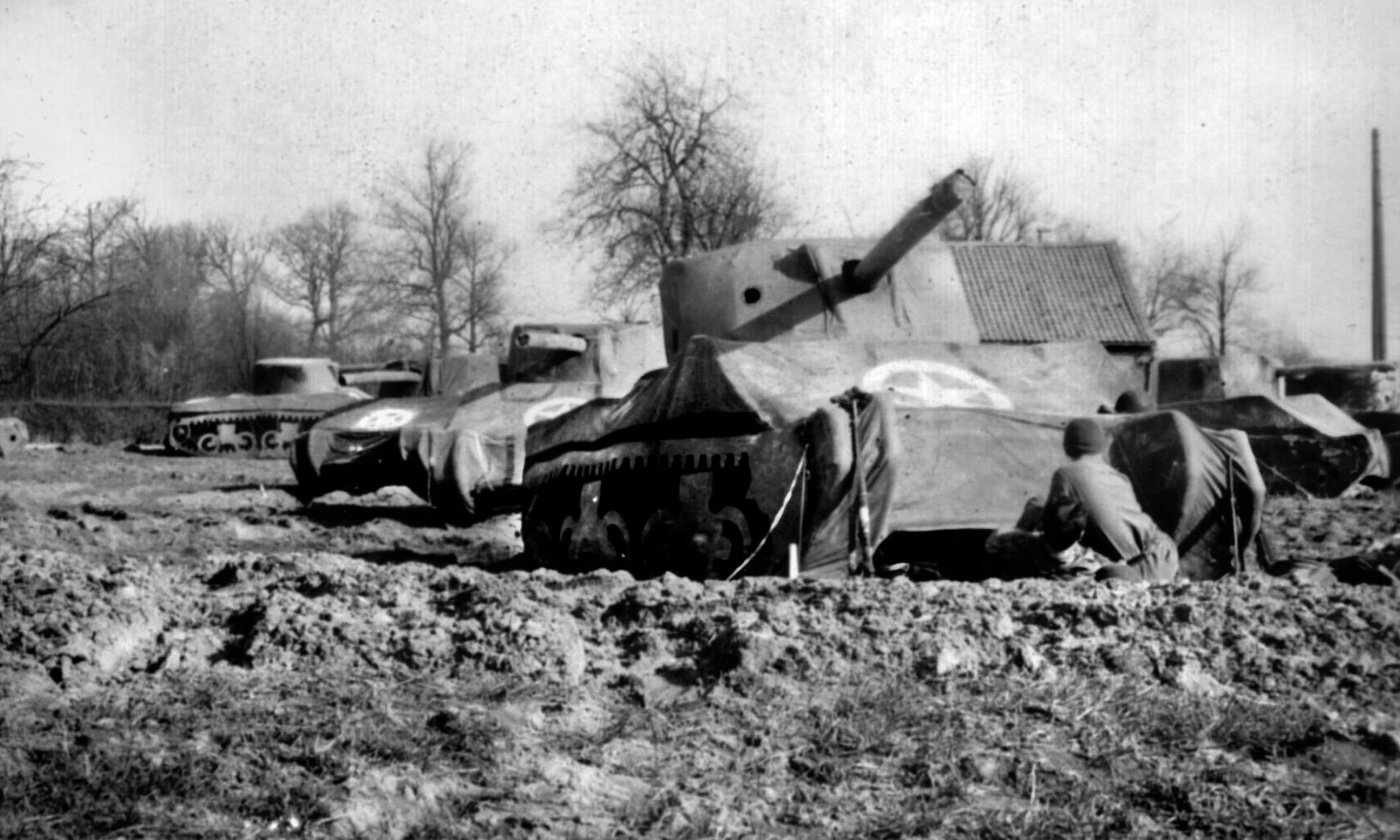 The bogus decoy tanks and airplanes could be inflated in mere minutes with entire bases and airfields set up and dismantled in just a few hours, effectively summoning a battalion of 30,000 men out of thin air.