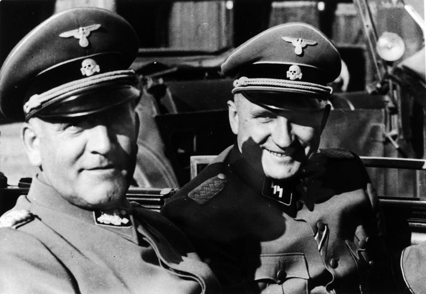 SS General Oswald Pohl (left), a key figure in the “final solution," and Auschwitz commandant Richard Baer. Pohl was hanged in 1951; Baer evaded arrest but was captured in 1960 and died in prison.