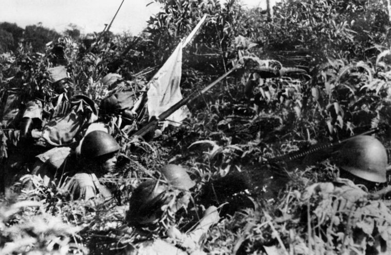 In the autumn of 1944, Japanese soldiers and troops of the anti-British Indian Liberation Army launch an attack in Burma. Allied forces suffered stinging defeats in the China-Burma-India Theater (CBI) but eventually turned the tide despite disagreements between senior commanders General Joseph Stilwell and Field Marshal Archibald Wavell.