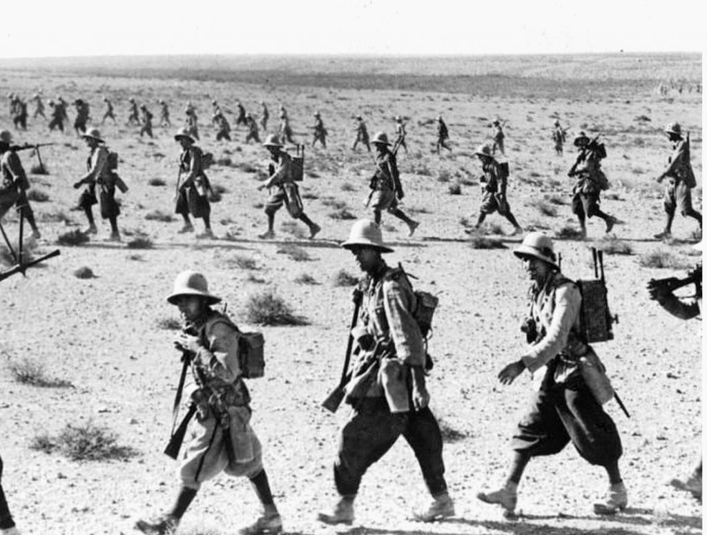 Italian infantrymen cross the frontier into British Somaliland during their 1940 invasion. 