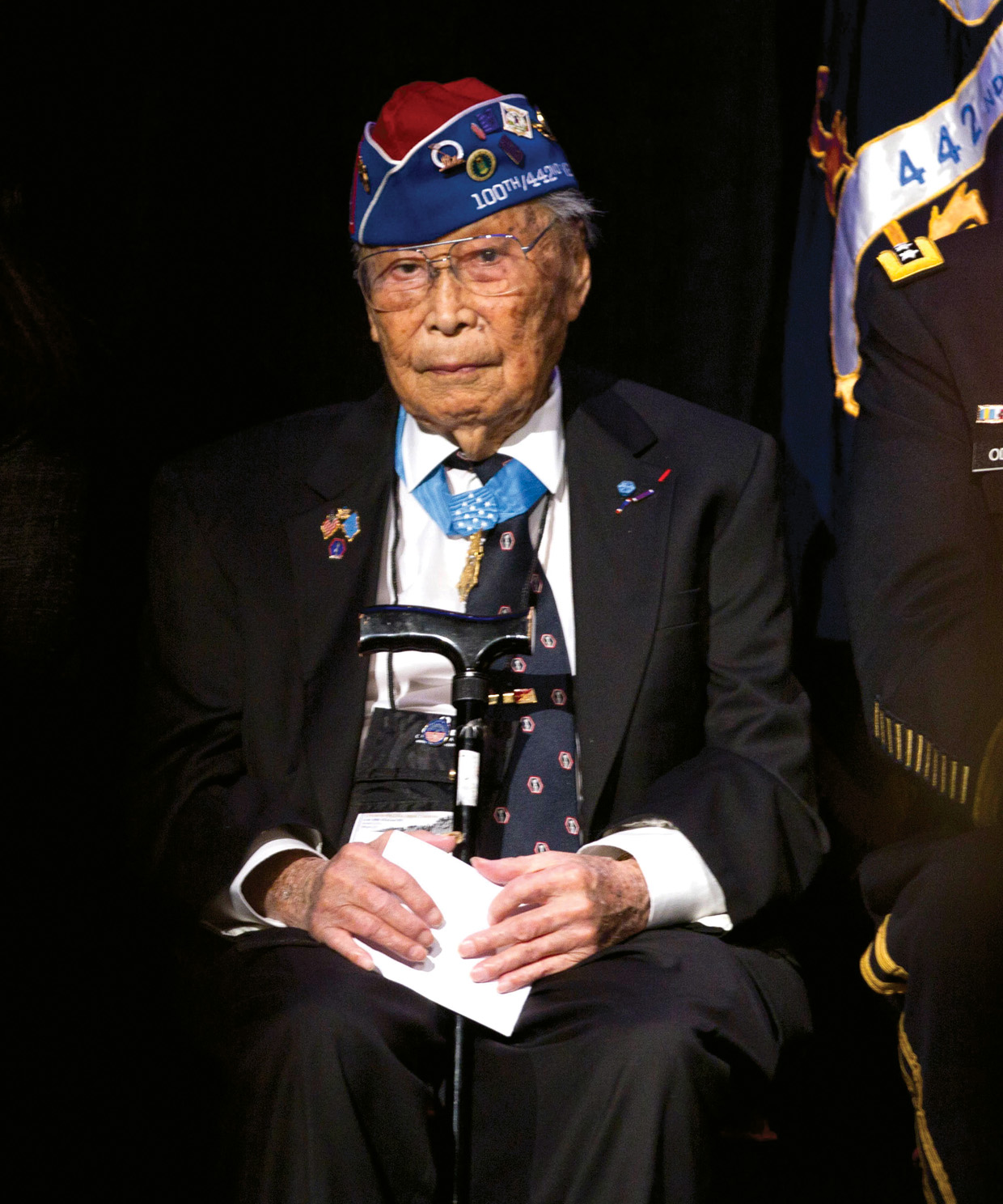Joe Sakato received the Medal of Honor for gallantry in France but asserted, “I’m no hero.” He died in 2015 at the age of 94.
