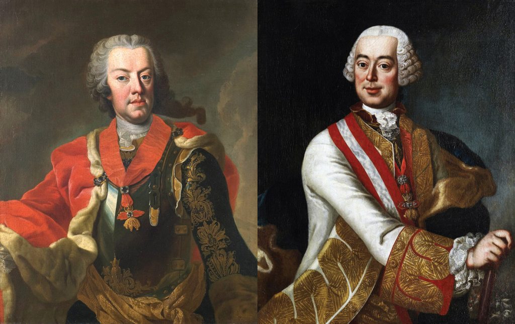 Austrian Prince Charles of Lorraine (left) and Count Leopold Joseph von Daun. Although confident and tenacious, Charles was no match for Frederick, but Daun had proved at Kolin that the Prussians could be defeated. 
