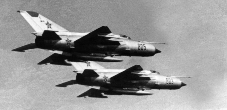North Vietnamese MiG-21 pilots approached U.S. formations cautiously. They preferred to conduct hit-and-run attacks in which they flew at Mach 1, fired their missiles, and continued through the U.S. formation.