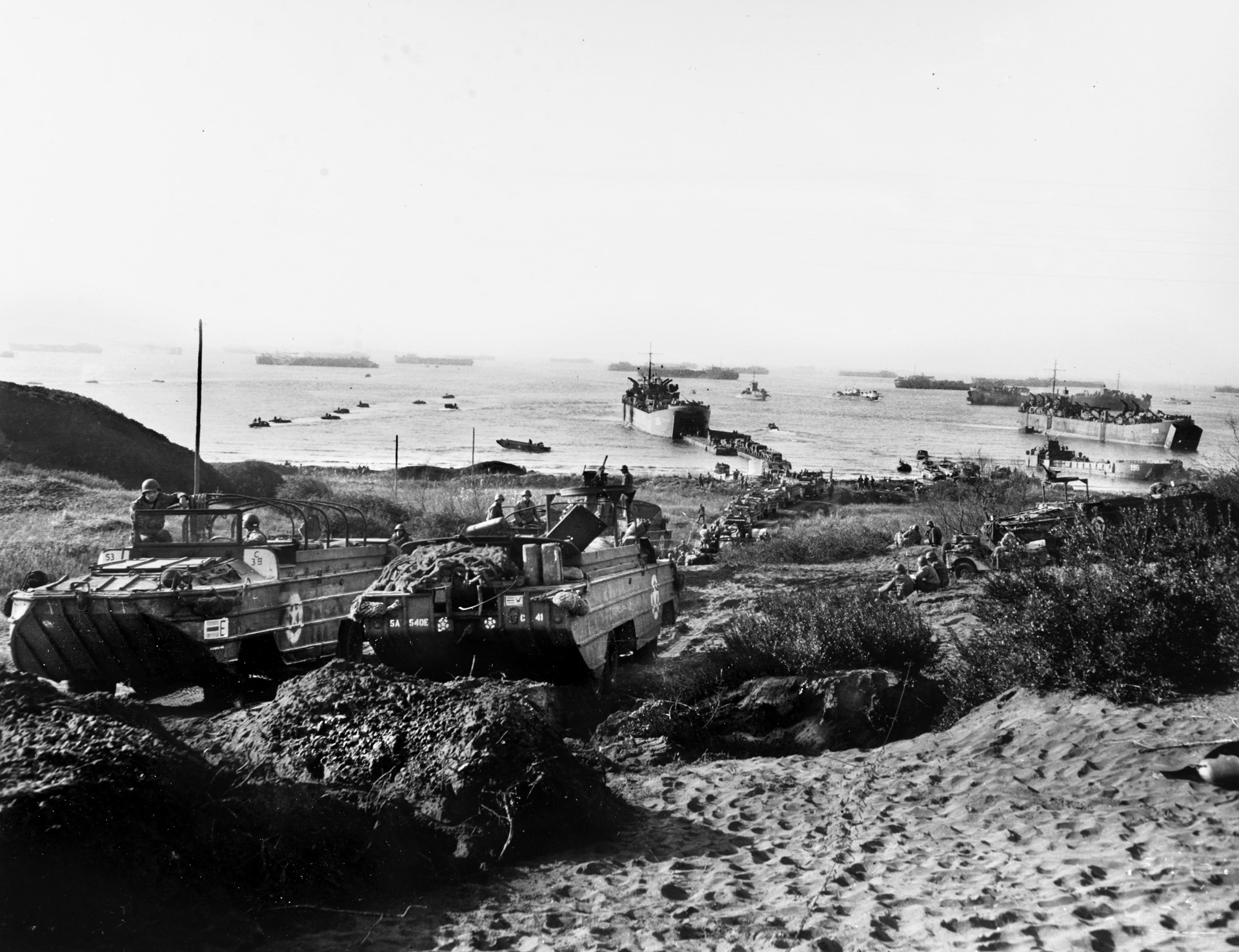 Allied forces achieved complete surprise when they stormed ashore 40 miles south of Rome on January 22, 1944, but they failed to exploit their advantage with a rapid advance inland.