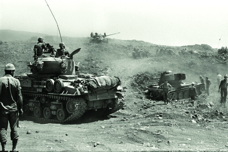 Israeli tanks advance on the Golan Heights during the Six-Day War of 1967. The conflict is one of many covered in a new work on armored clashes in the Cold War.