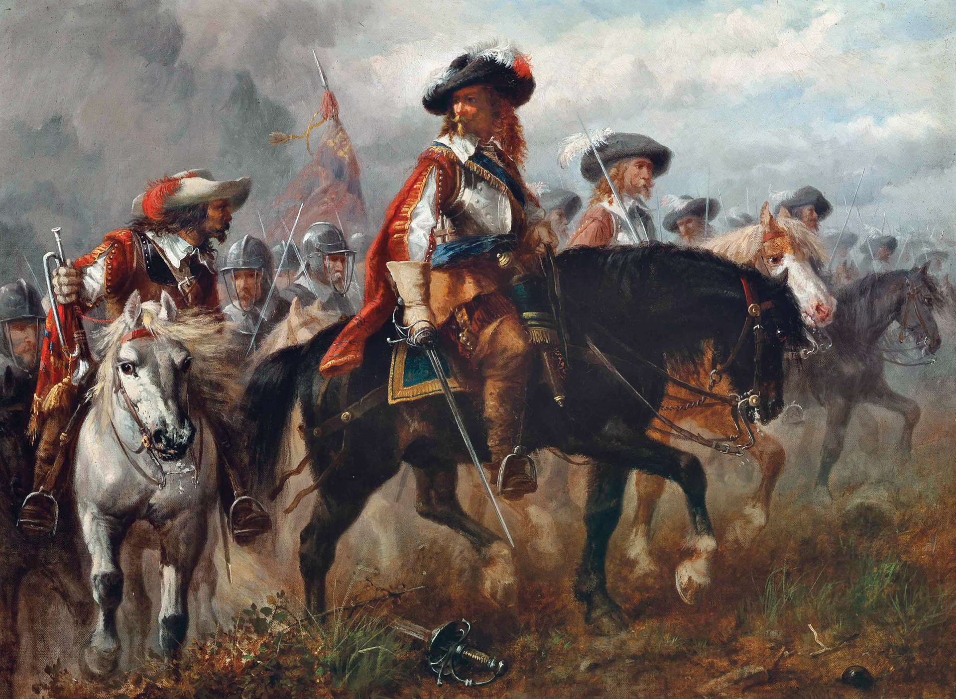 Rupert's foolhardy decision to pursue retreating Roundhead cavalry, rather than staying on the field of battle, forced King Charles to consider leading a counterattack with his Lifeguard horsemen. But the king was unwilling to risk everything, including his life.