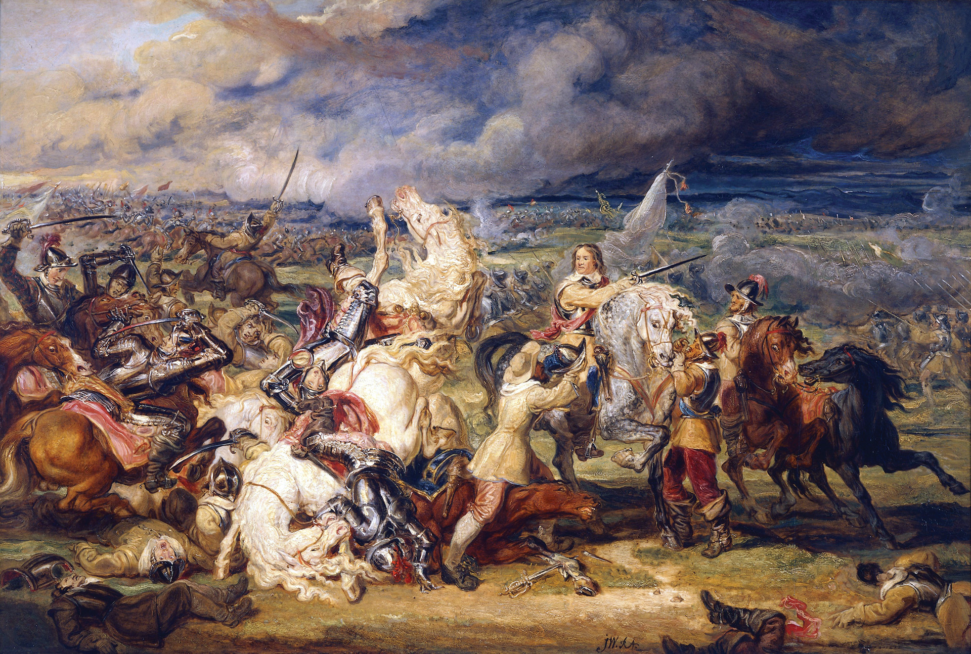 Cromwell’s cavalry played an instrumental role in the Parliamentary-Covenanter victory at Marston Moor.