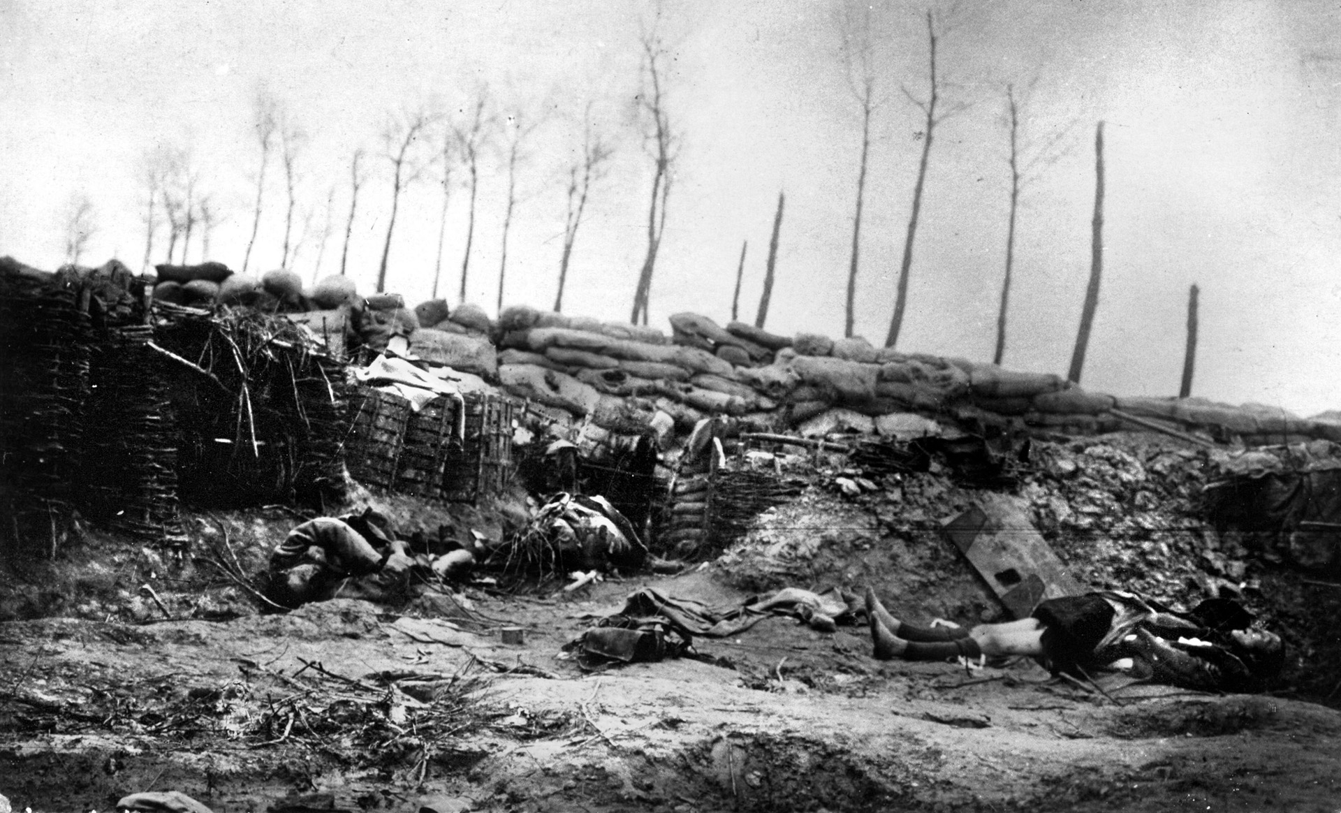 These soldiers of the 15th Scottish Division died during the mid-August assault on Langemarck​. Throughout the campaign German artillery barrages isolated British troops, making them vulnerable to well-executed counterattacks. 