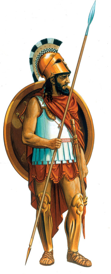 ancient greek soldiers uniform