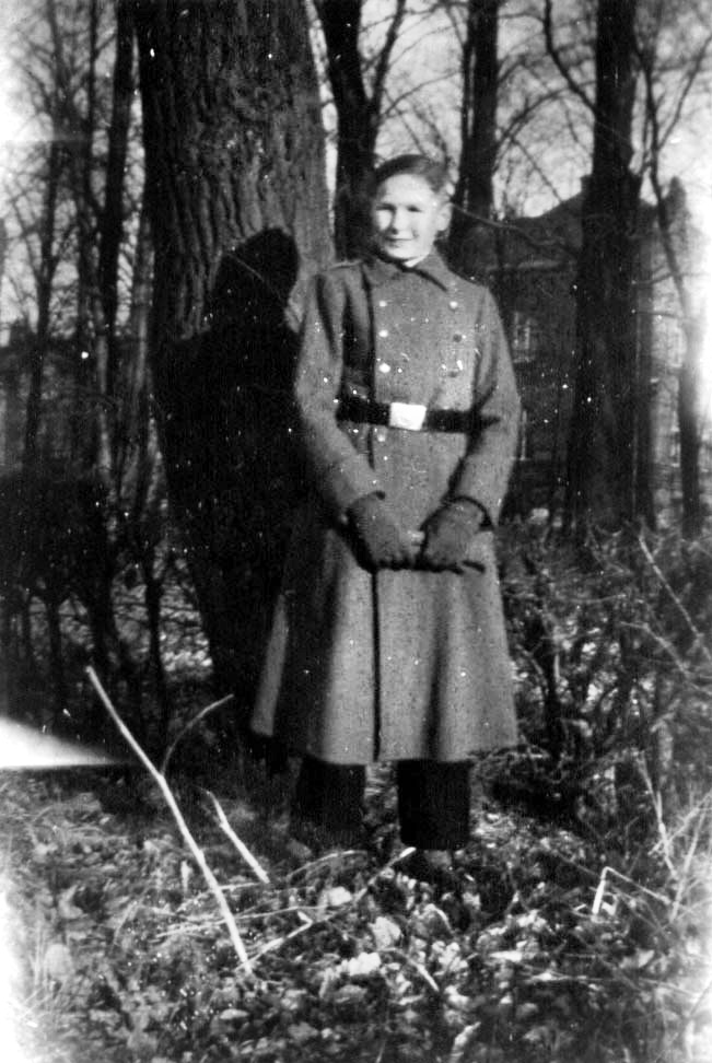 Gunther Vogel at age 12 as a cadet at a military school in Potsdam. Boys were required to join the HJ, or Hitlerjungend (Hitler Youth), at age 10. 