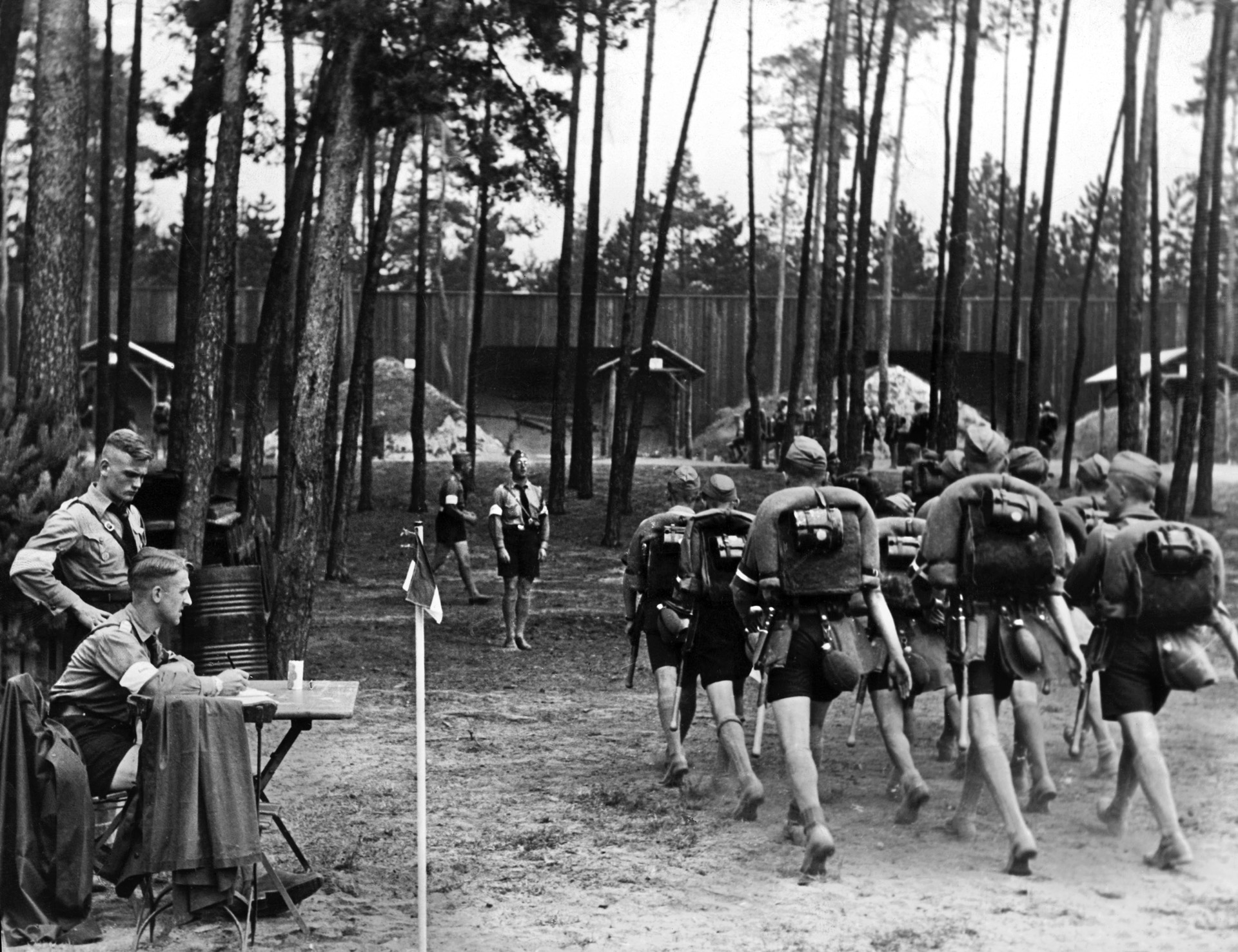  Gunther and fellow cadets form up for morning parade at the Potsdam Military Institute. He did not like the school’s overly strict discipline.