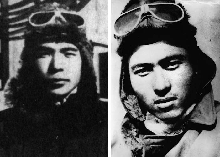 Lt. Cmdr. Shigeharu Murata (left) led 64 planes against TF 61; Lieutenant Mamoru Seki (right) led the attack on Enterprise, and was shot down.