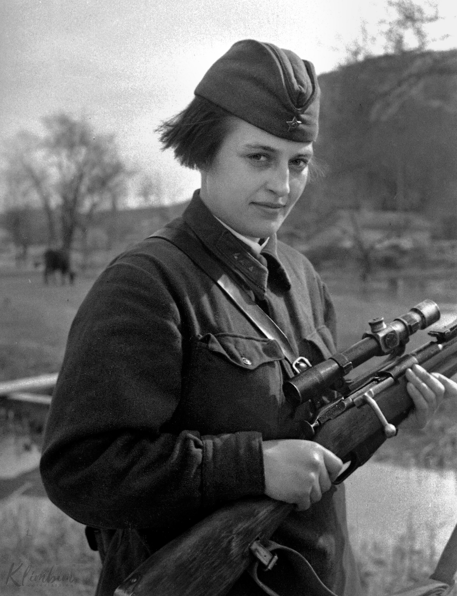 One of the top snipers of World War II, Lyudmila Pavlichenko had 309 confirmed kills, including 36 enemy snipers.