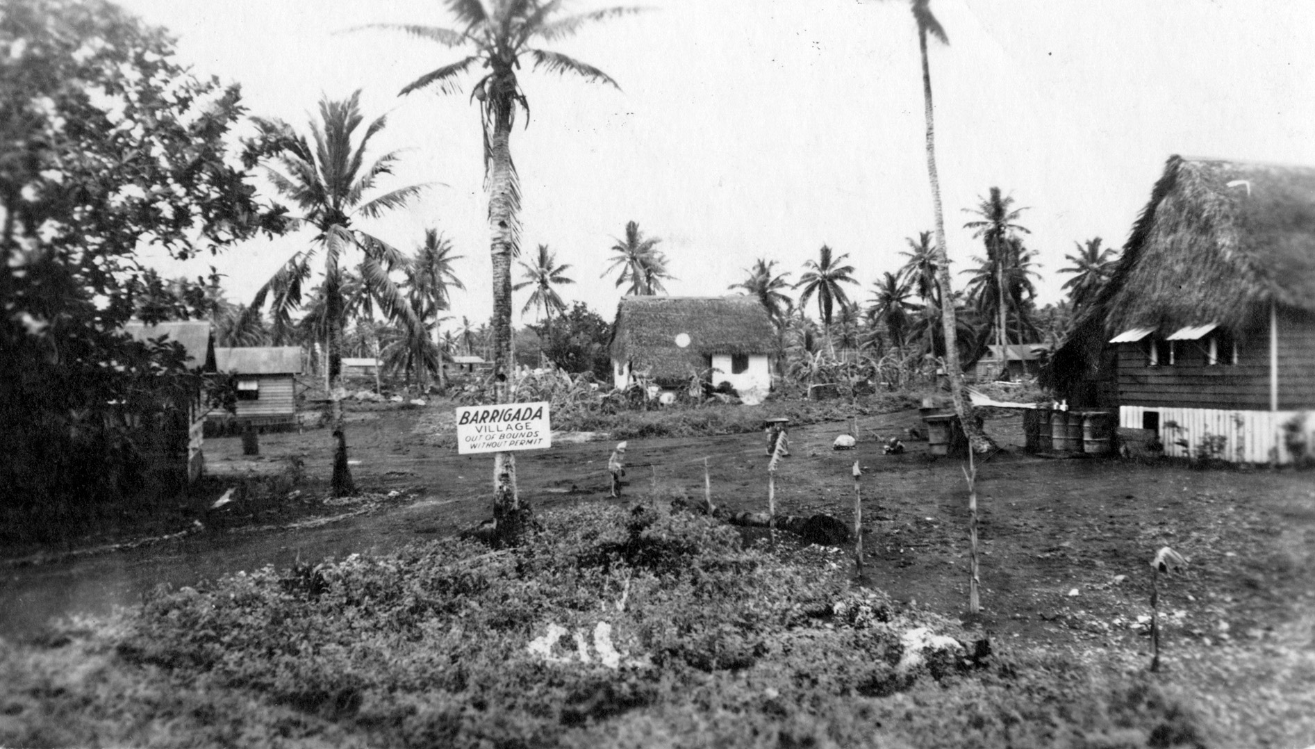 Soldiers of the 77th Division fought the Japanese for control of a precious water source at the village of Barrigada. The opposing forces clashed for two days, and both sides used tanks in the fight to take possession of the town’s 30,000-gallon reservoir.