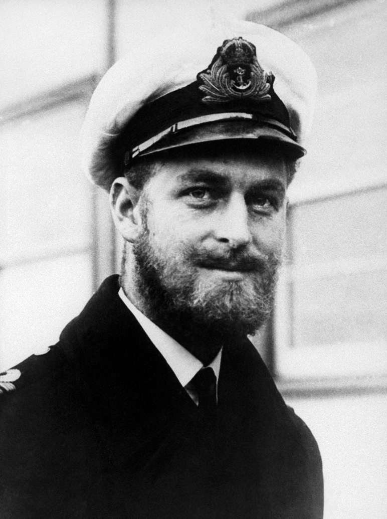 Prince Philip sports a full beard in this photograph taken in Australia during World War II.