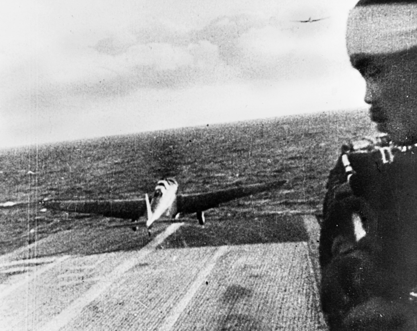 A Japanese Type 97 Nakajima Kate torpedo bomber takes off from the deck of the aircraft carrier Shokaku on the morning of December 7, 1941. The attack on Pearl Harbor was masterminded by Yamamoto, who also warned against a long war with the U.S.