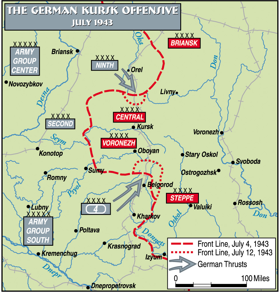 German forces attempted to pinch off the Kursk salient but failed to decisively defeat the Soviet Red Army and eventually called off the offensive.
