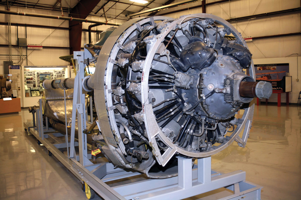 An 18-cylinder, Chevrolet-built Pratt & Whitney R-2800 radial engine regarded by some as the best piston aircraft engine ever made. 