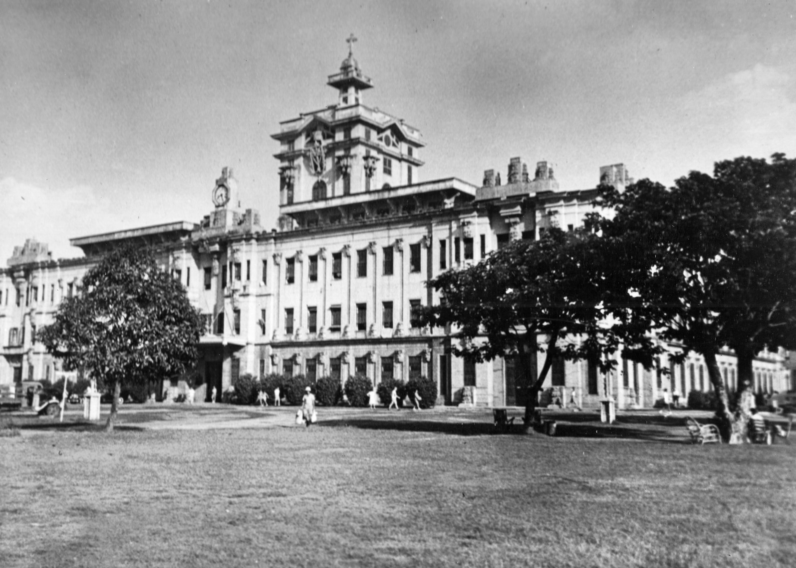 The occupying Japanese turned the campus of Santo Tomas University in Manila into a sprawling prison camp.
