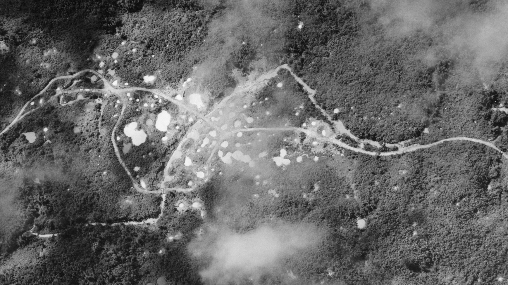 U.S. strategic and tactical bombers pulverized the Ho Chi Minh Trail in the Laotian panhandle before the mission got under way.