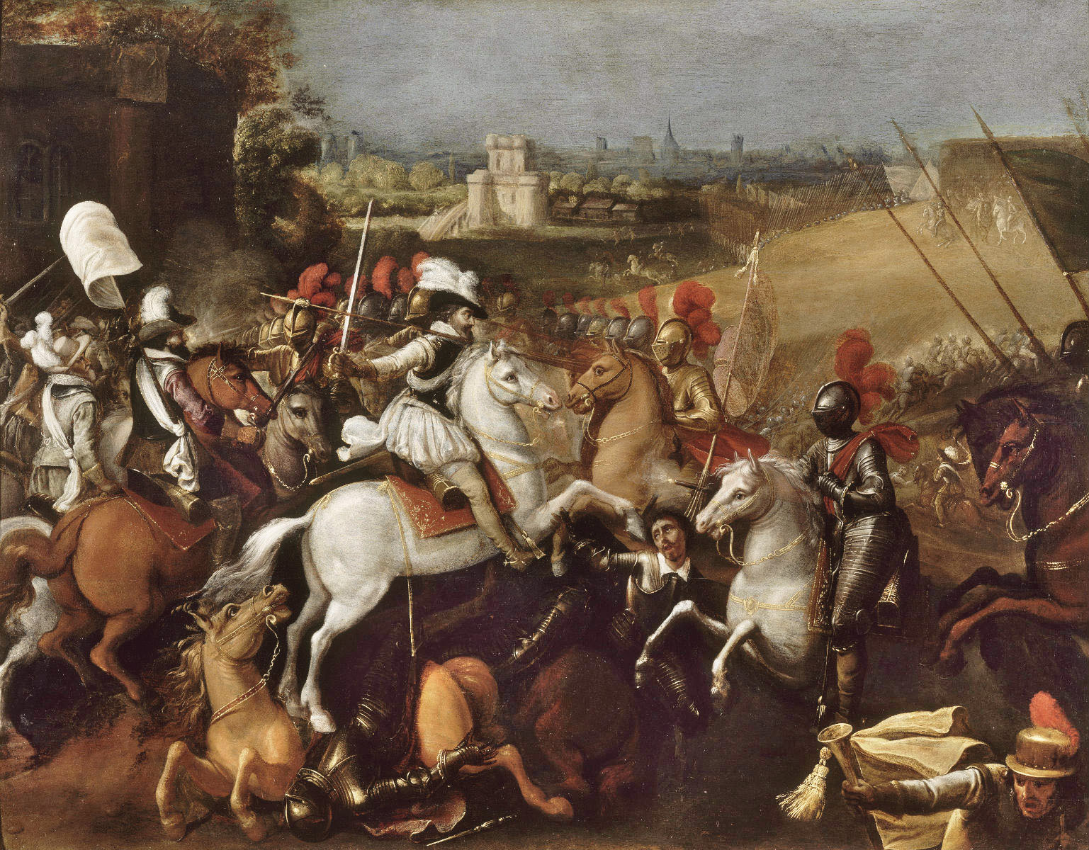Following the assassination of Henry III in July 1589, Henry de Navarre began a long campaign of conquest against resilient Catholic opposition. He won a key victory at Arques two months later. 