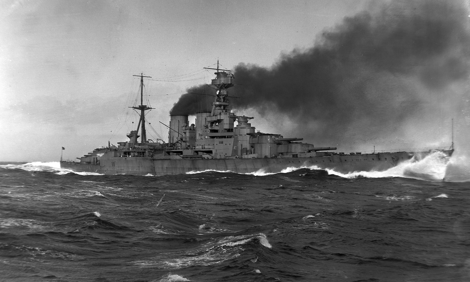 HMS Hood did not have as thick or extensive armor the Bismarck putting her at a decisive disadvantage in the Battle of the Denmark Strait.