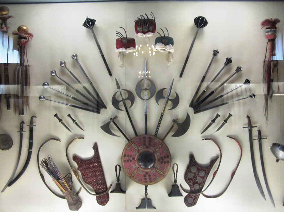 A collection of captured Ottoman weapons from the siege of Vienna in 1683.