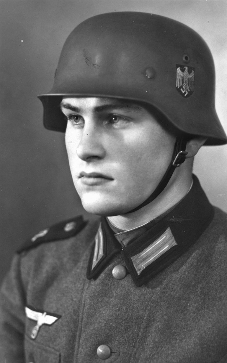 The author in a studio portrait taken in 1939, shortly after he was drafted into the Wehrmacht.