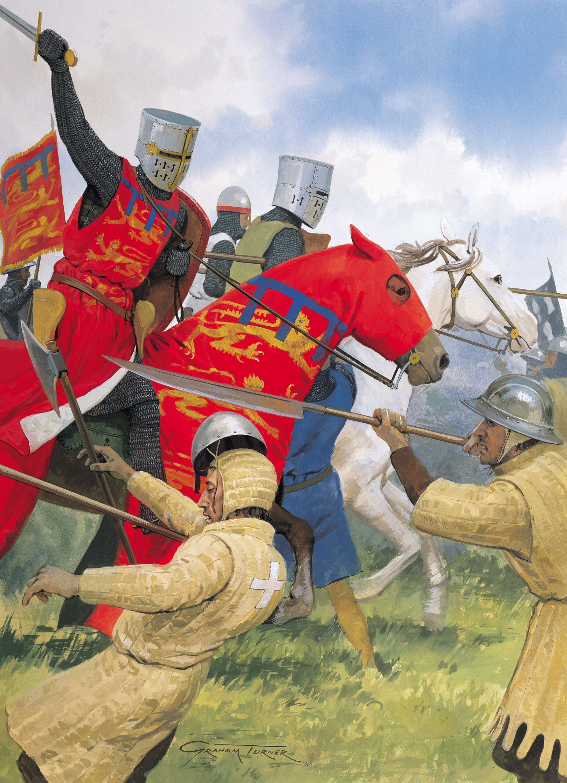 Битва 12 века. Грэм Тернер картины. Рыцарь 15 века битва Грэм Тернер. Грэм Тернер битва при Креси. Рыцарская битва 13 век.