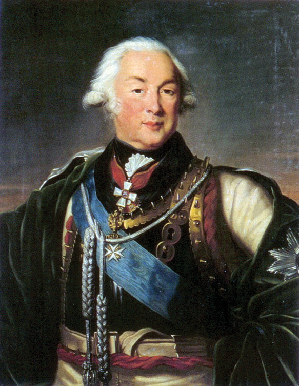 Russian General Count Ivan Saltykov opposite Frankfurt-an-der-Oder inside Prussian territory.