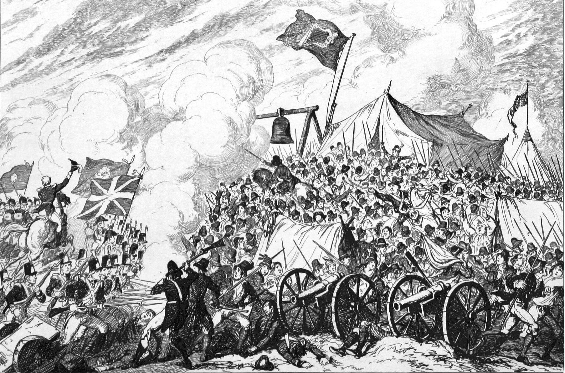 Poorly armed and led, the United Irishmen were unable to break British lines at Vinegar Hill.