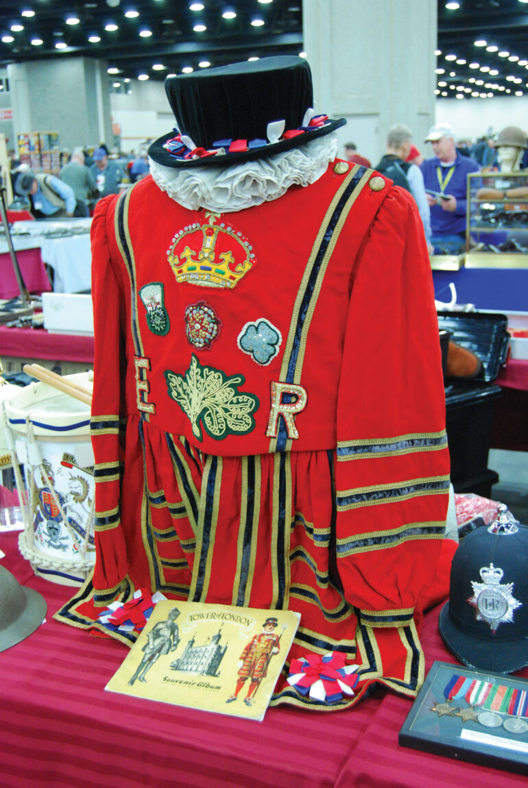 A summer dress uniform from the 1920s of the British Yeoman Warders known informally as Beefeaters. 