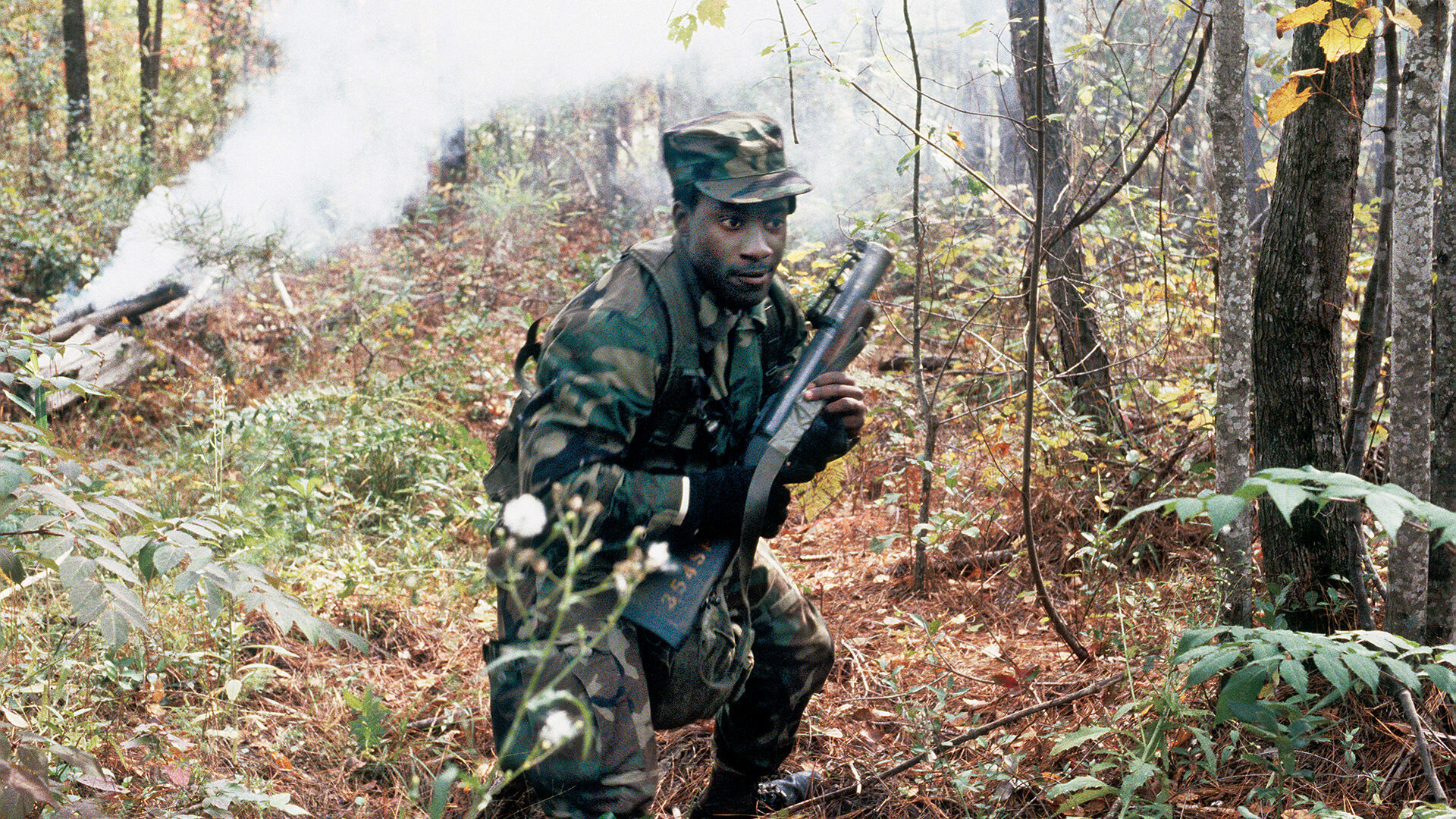A U.S. airman belonging to a security squadron trains with an M-79. Although most commonly associated with the Vietnam War, the sturdy grenade launcher also saw action in the 1982 Falklands War and is still in the inventory of many armed forces around the globe.