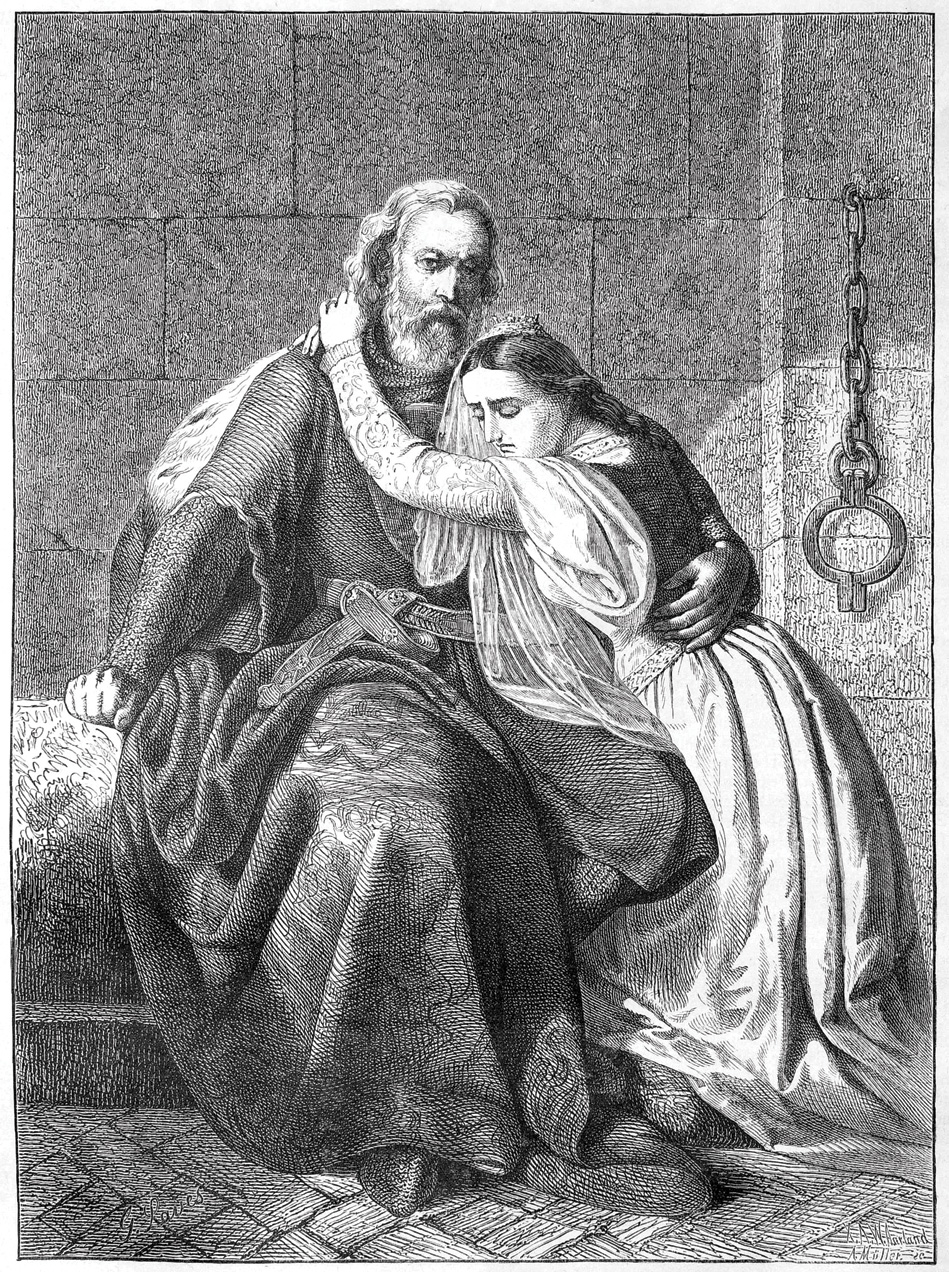 Count Guy of Flanders and his daughter Philippa were imprisoned in Paris by an unmerciful King Philip IV. 