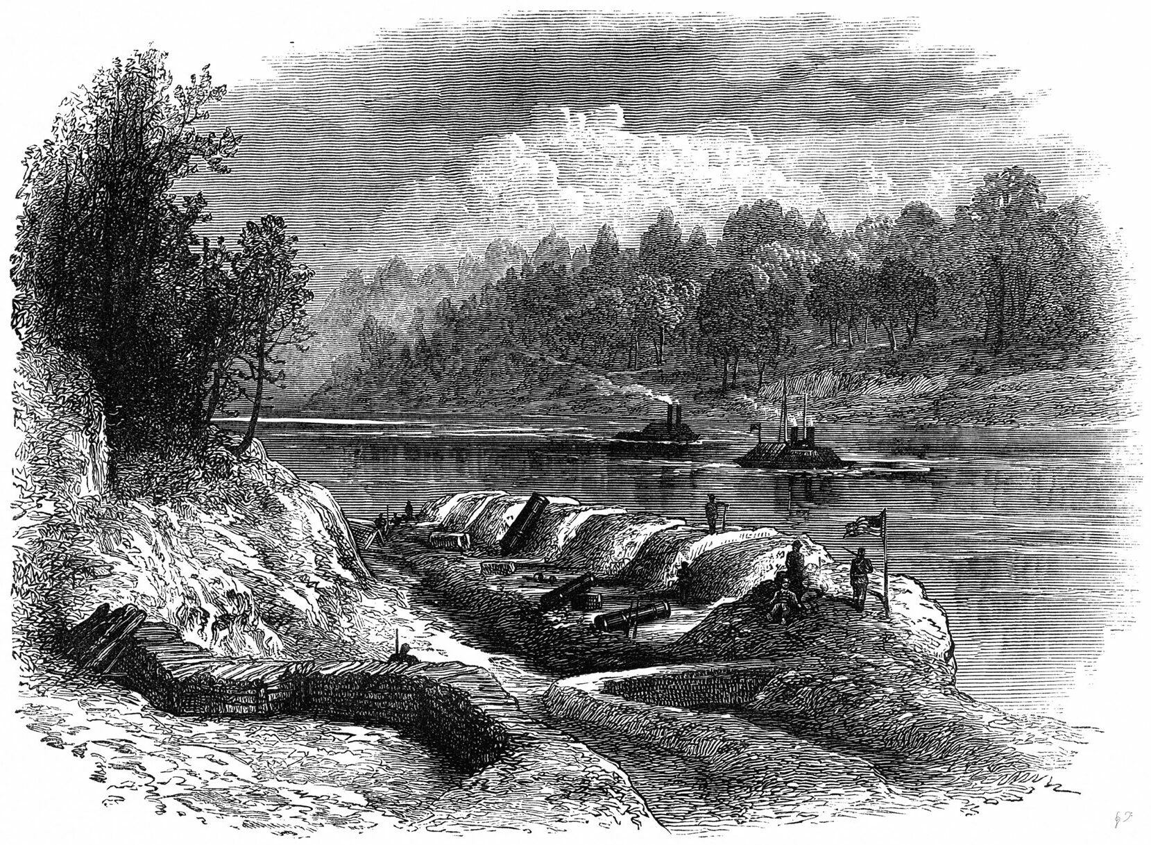 The Union Navy controlled the Mississippi River at the time of the battle, and its gunboats were detailed to support Fort Pillow’s garrison.