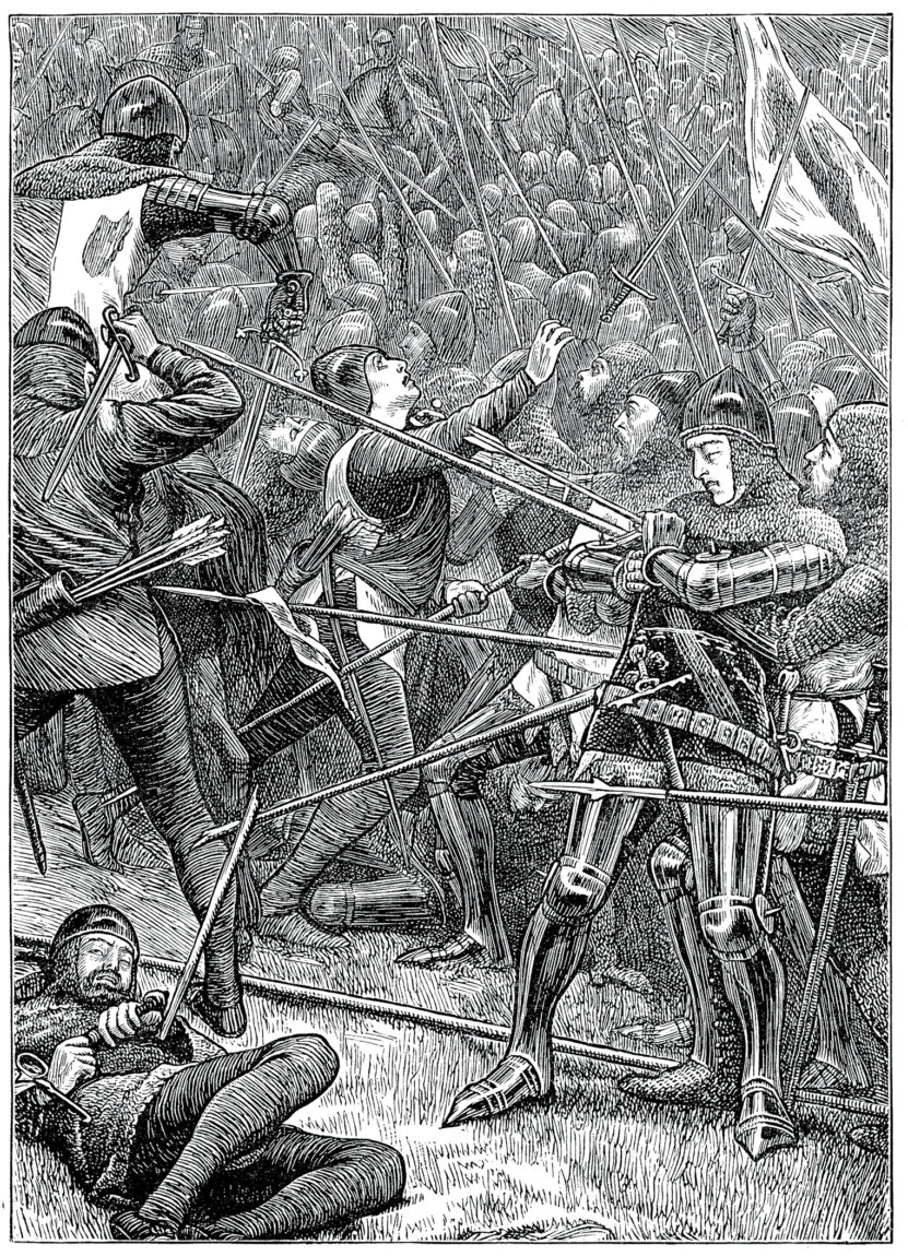 The ferocity of the attacking Scottish army under Sir Archibald Douglas at the Battle of Halidon Hill in 1333 was no match for the lethal English longbow.