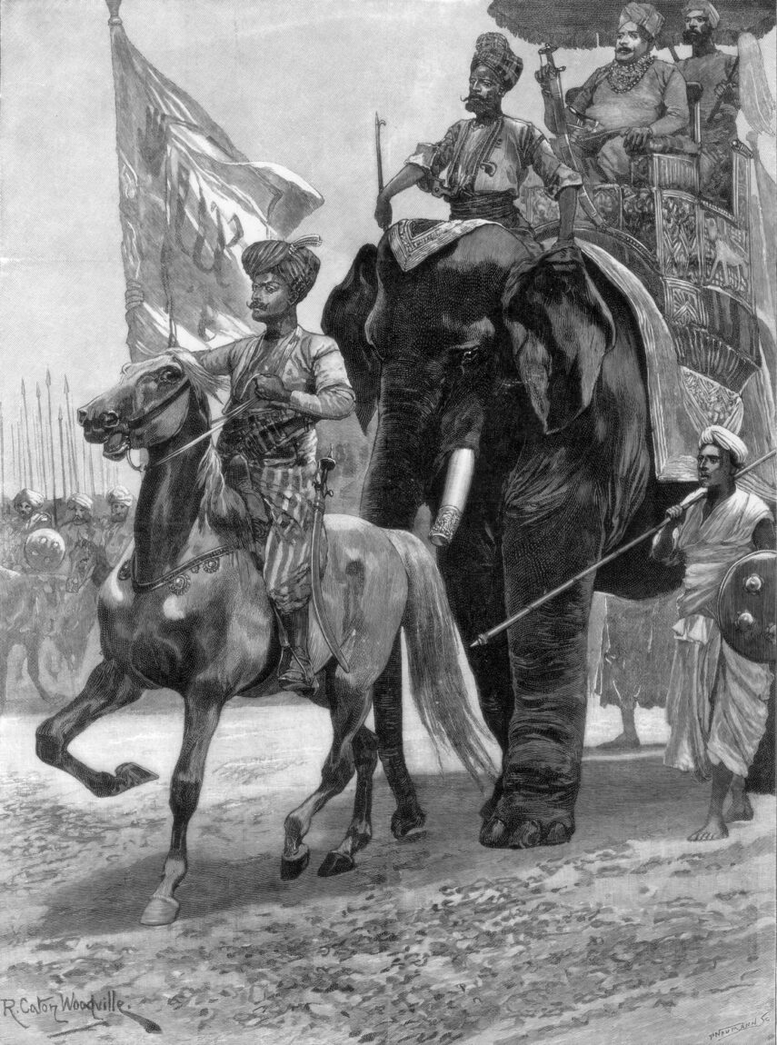 Nawab of Bengal Siraj-ud-Daula arrived at the battle in a howdah atop an elephant. Although technically a viceroy serving the Mogul emperor, the nawab ruled more like an independent king.