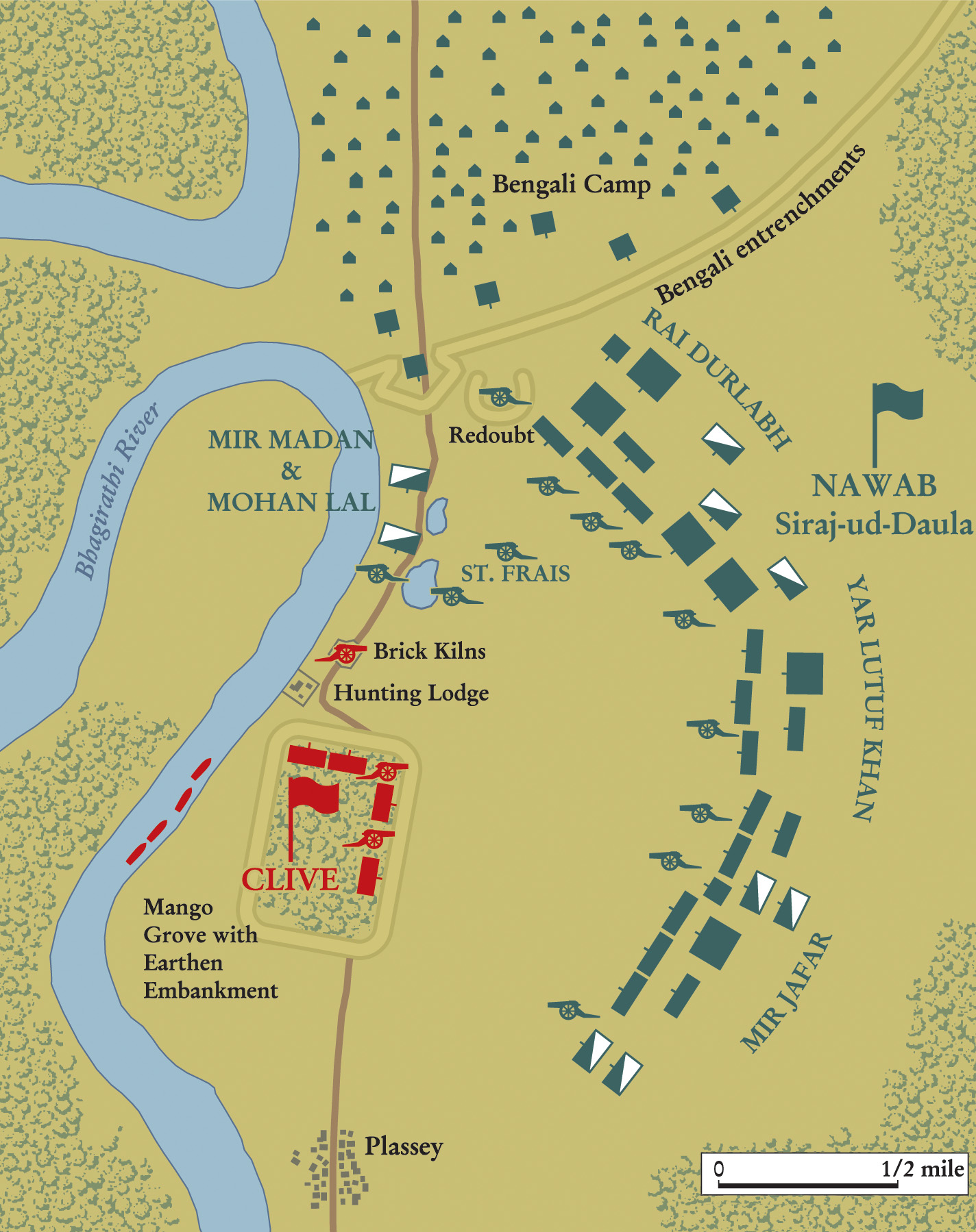 Triumph At Plassey Warfare History Network   M Plassey MAP 4C Mar14 