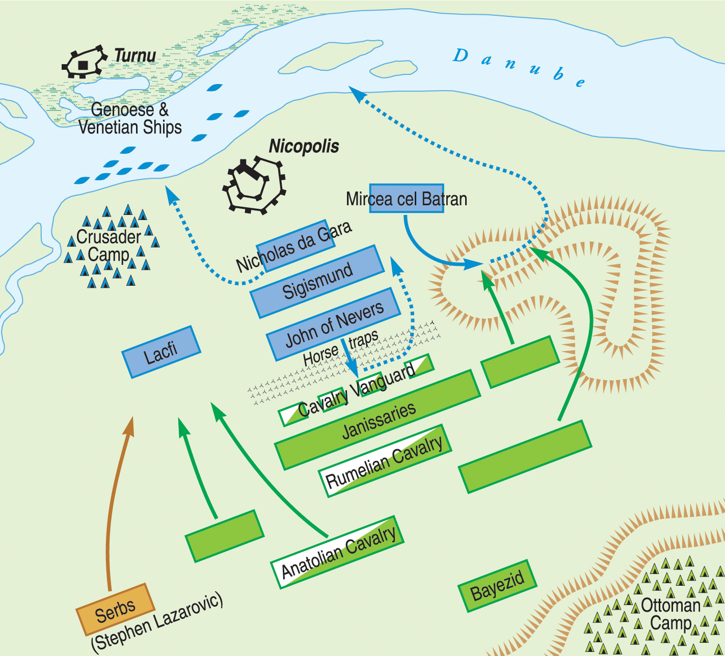 Crusader Disaster At Nicopolis Warfare History Network   Nicopol MAP 1 