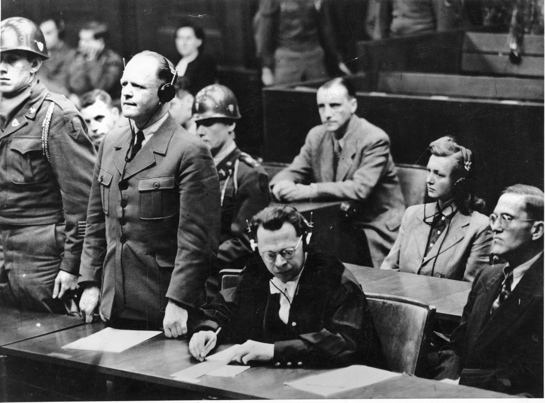 Erhard Milch, on trial at Nuremburg in 1947, was sentenced to life in prison, but was released in 1954. 