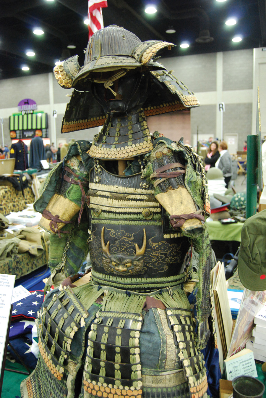A complete set of Japanese Samurai armor from the late Edo period. 