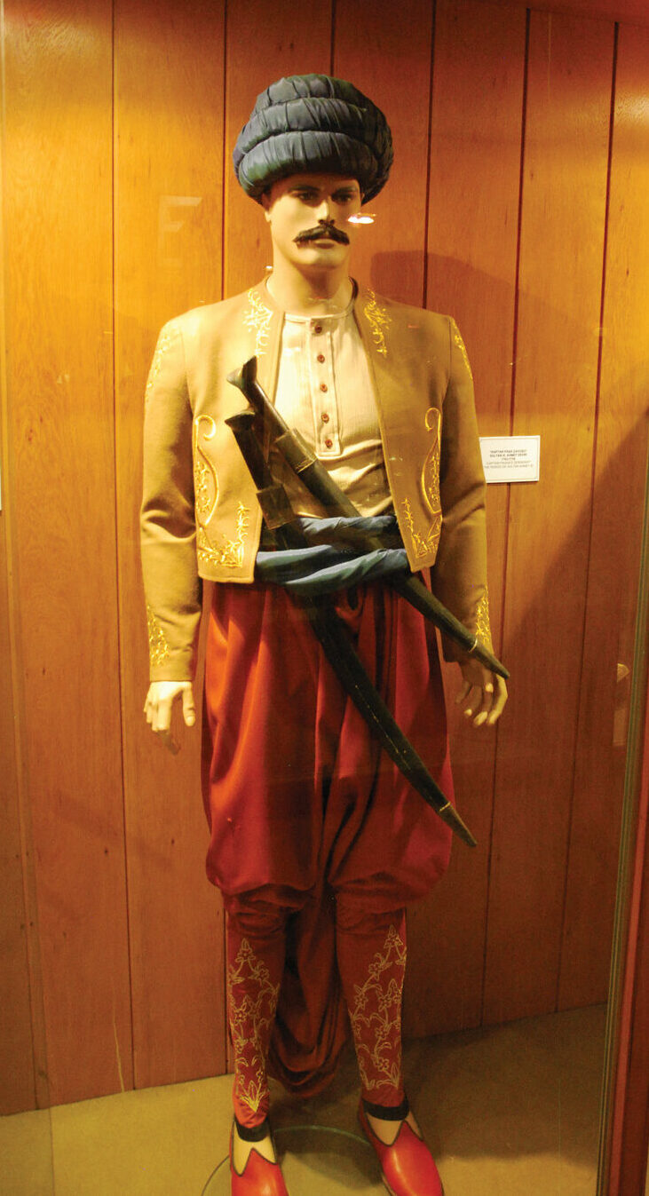 An Ottoman naval uniform from the golden age of the Turkish Navy.