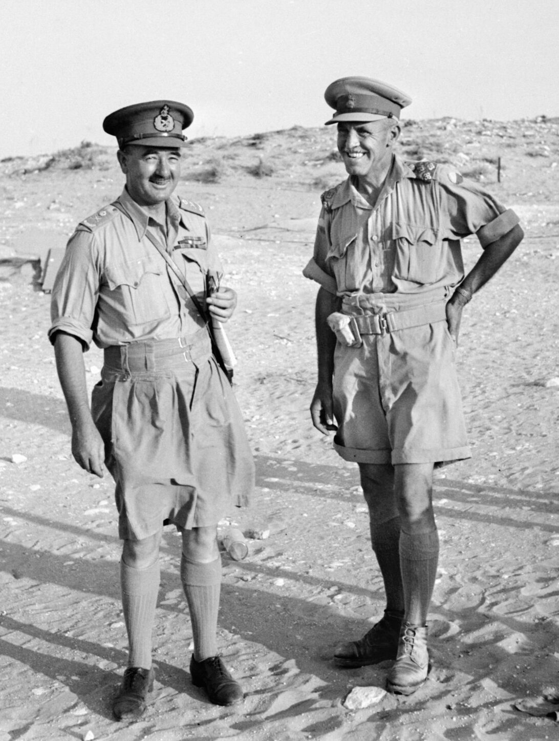 Major General Leslie Morshead, left, led the veteran Ninth Australian Division against the formidable Afrika Korps.