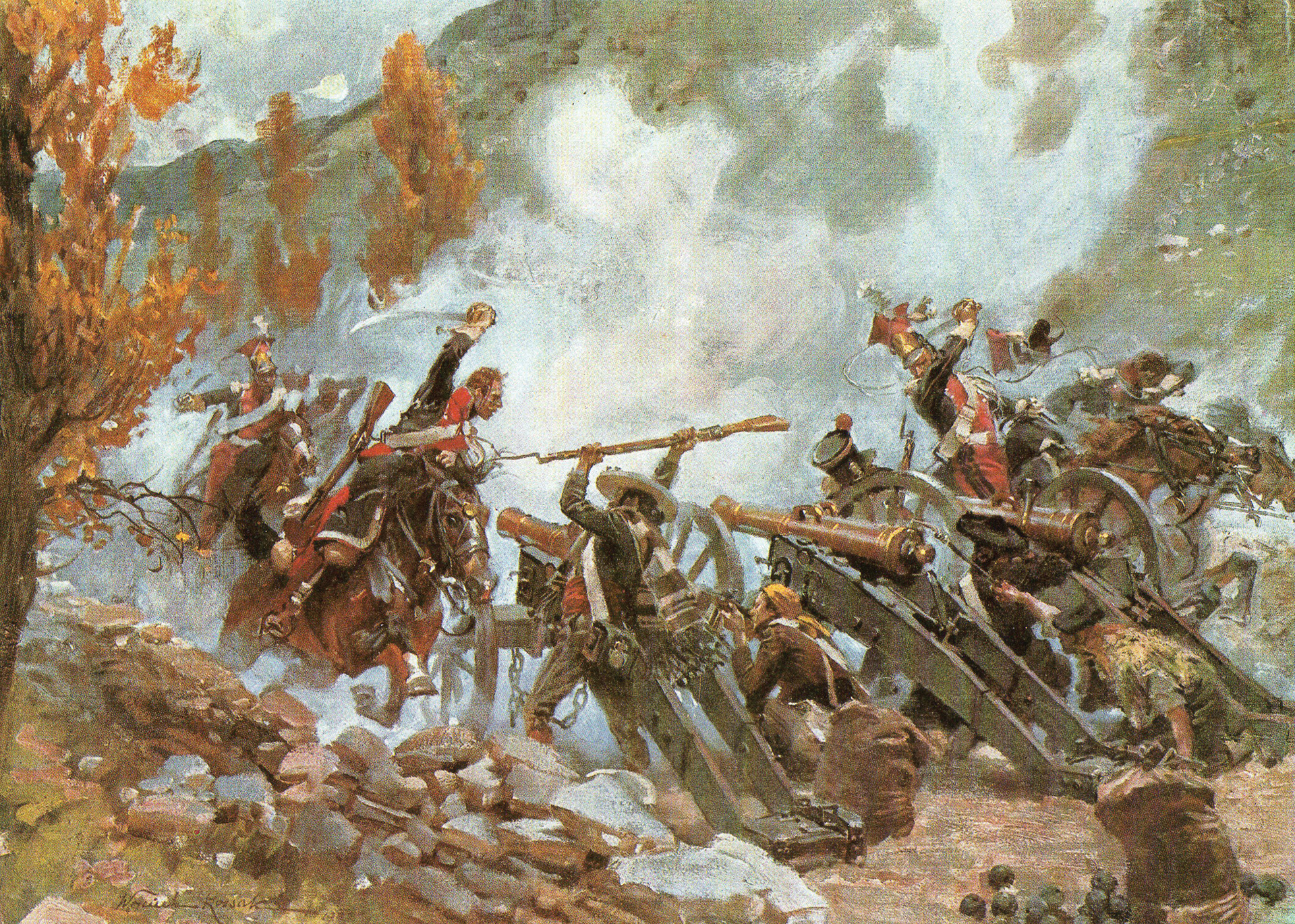 Polish light horsemen armed with sabers braved withering enemy fire to overrun multiple Spanish artillery positions blocking the road through the Somosierra mountain pass.