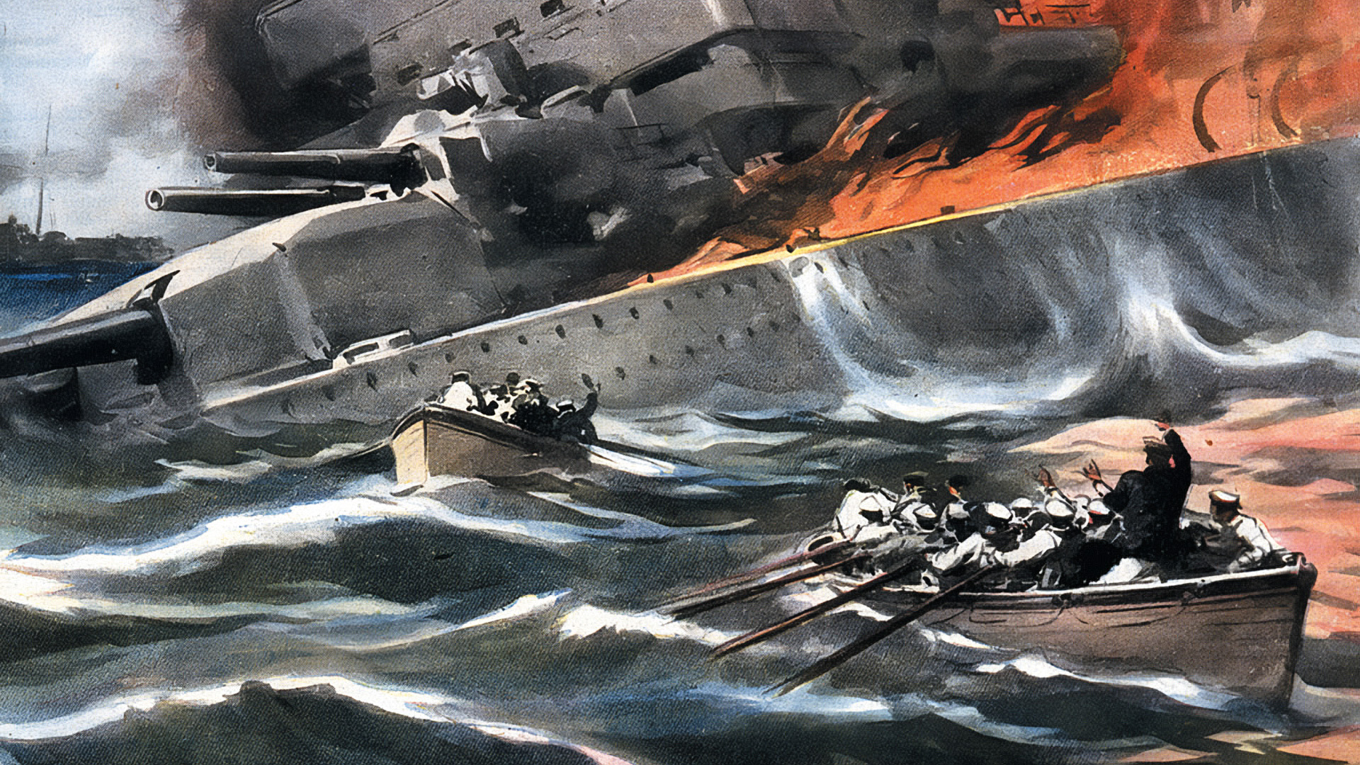 On December 17, 1939, just four days after the Battle of the River Plate, the crew of the Admiral Graf Spee set off explosives they had planted aboard the ship scuttling it in the mouth of the river.