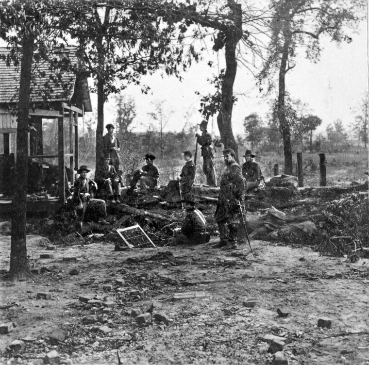 Federal pickets at Atlanta relax, perhaps too well, before the Confederate attack on July 22.