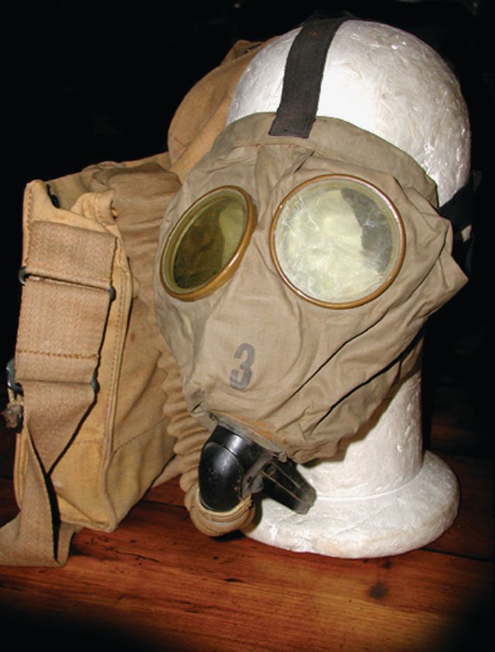 The British Small Box Respirator was the main gas mask used by the British on the Western Front.