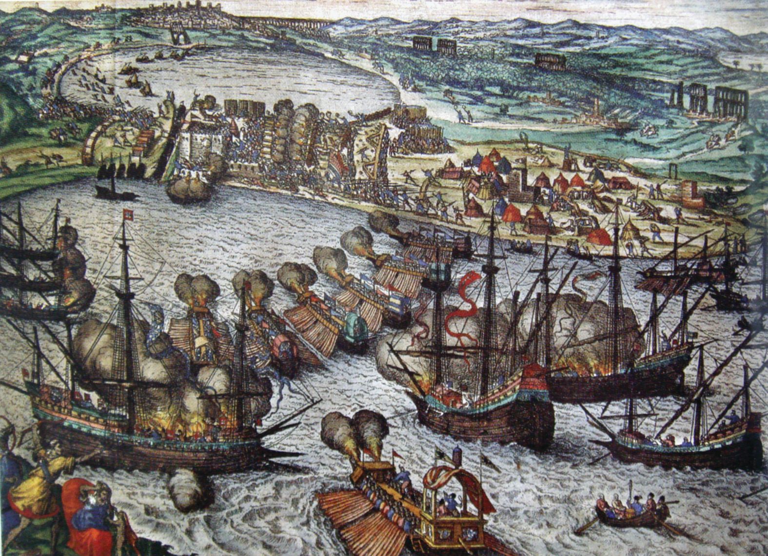 In 1536, Charles retook Tunis from Barbarossa and the Barbary corsairs, capturing 80 enemy ships in the process. 