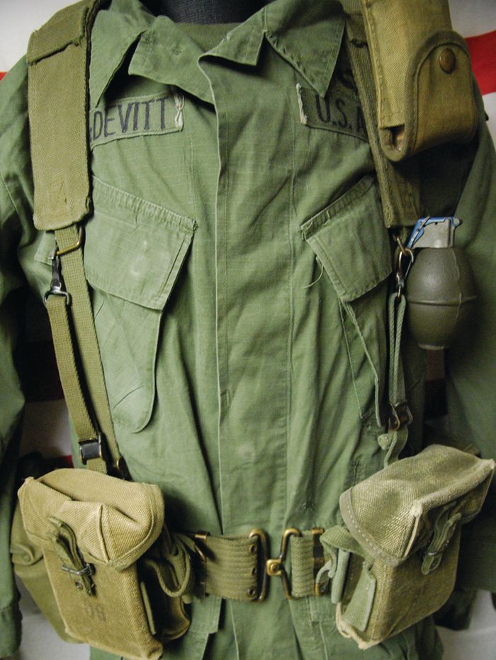 The M1967 Modernized Load Carrying Equipment Belt was used during the latter stages of the Vietnam War. 
